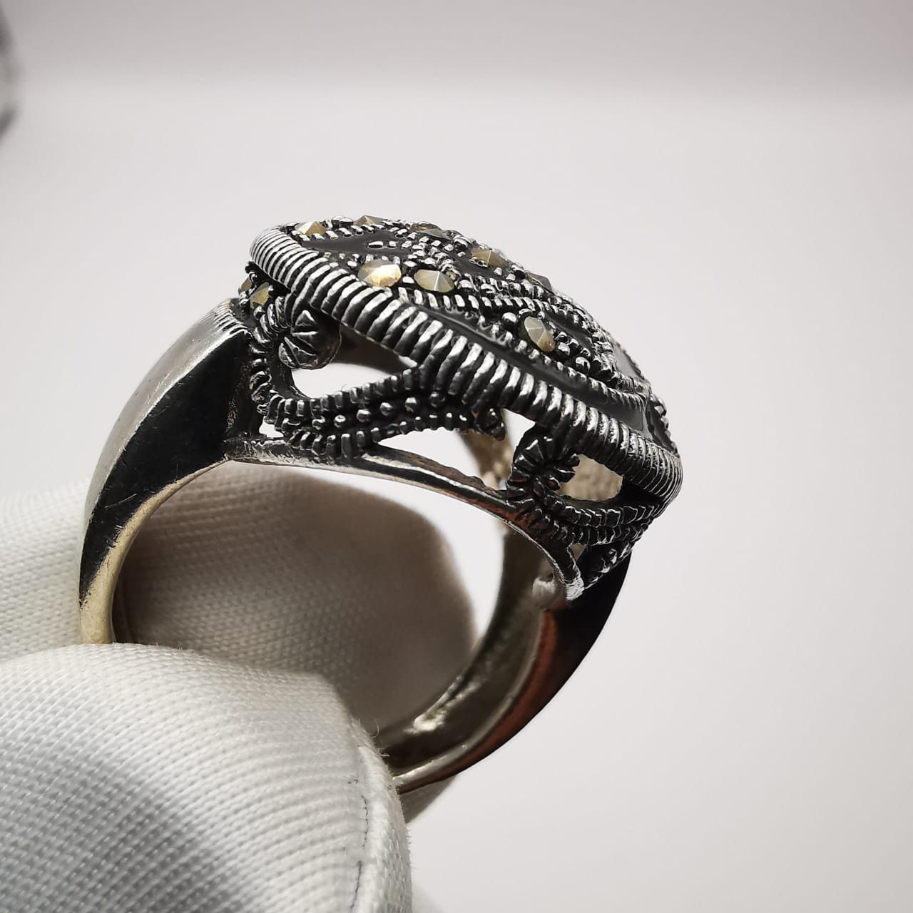 Vintage Vintage Solid Beautiful 925 Sterling Silver Jewelry Ring 9 g Size ONE SIZE - 3 Thumbnail