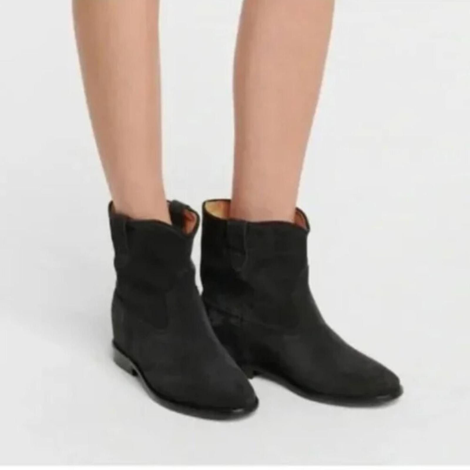 Isabel Marant Isabel Marant Crisi Suede Leather Ankle Boots Size Black Size US 8 / IT 38 - 1 Thumbnail