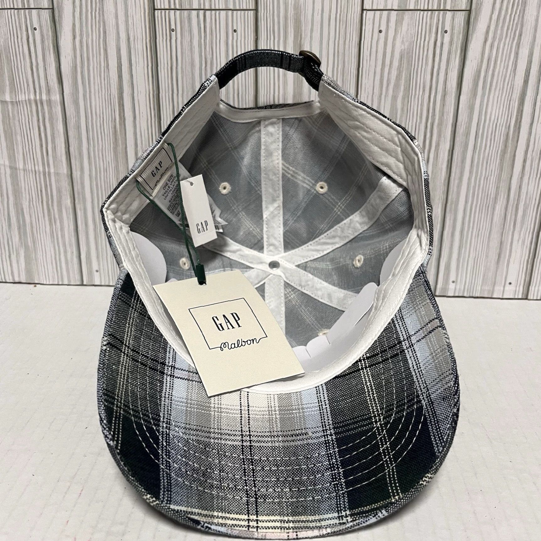 Gap Malbon GAP Golf Hat Cap Plaid PAR Strap Back Adjustable Green Blue Hat Mens One Size Multicolor 90s Dad Nature Outdoor Sports USA Golf Hat Size ONE SIZE - 6 Thumbnail