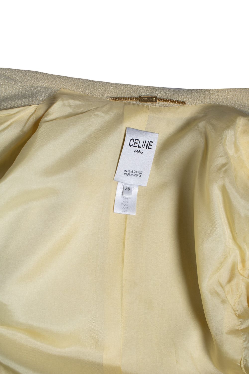 Celine Celine, yellow tweed blazer Size XS / US 0-2 / IT 36-38 - 6 Thumbnail