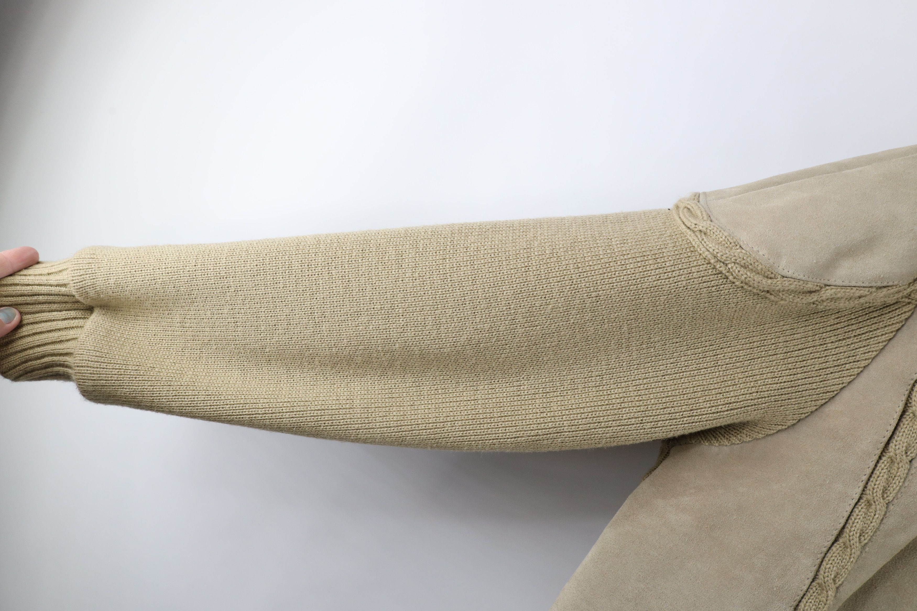 Vintage Vintage 70s Streetwear Cable Knit Full Zip Sweater Jacket Size US L / EU 52-54 / 3 - 7 Thumbnail