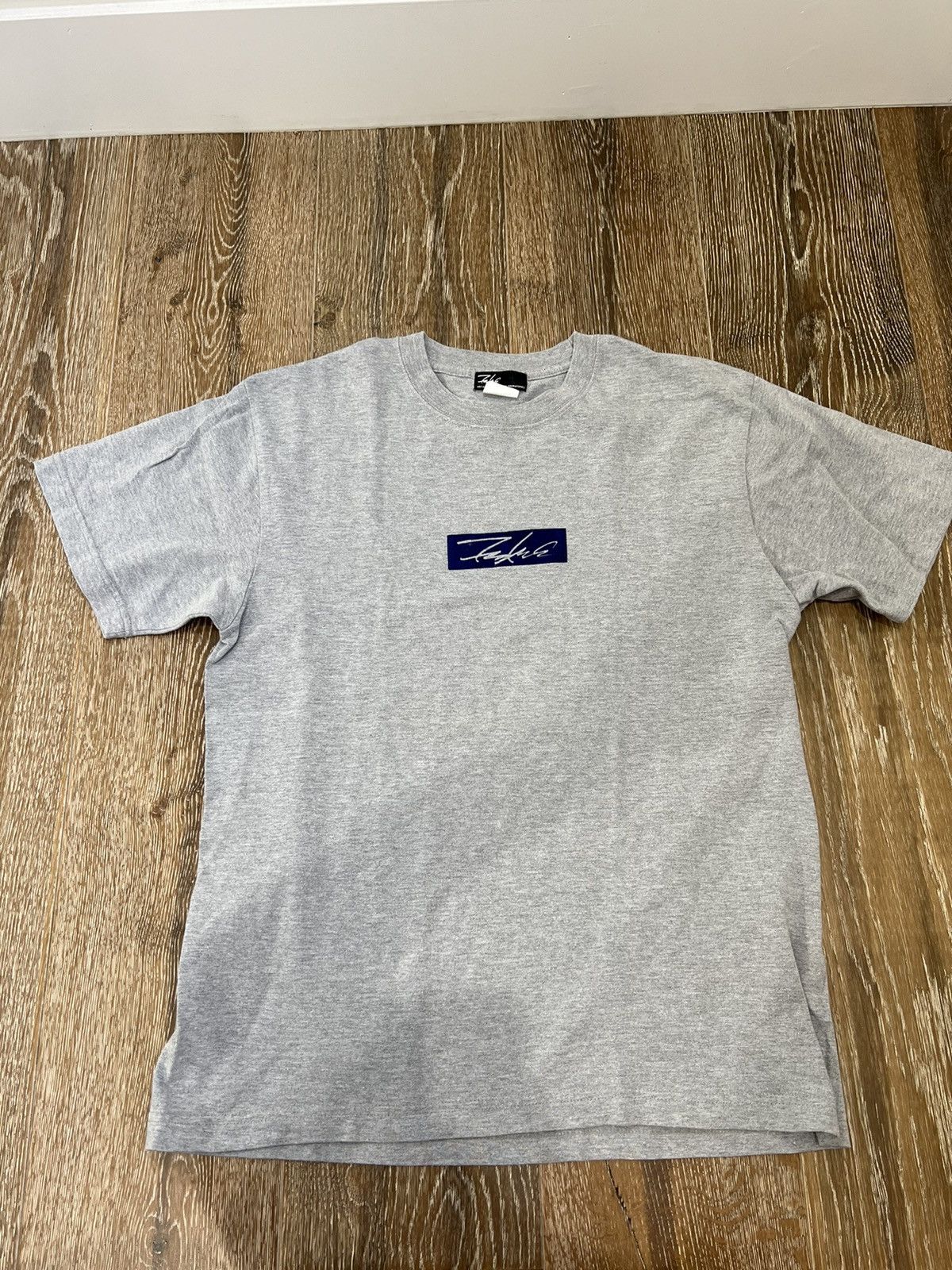 image of Futura Laboratories Box Logo Tee in Grey, Men's (Size Medium)