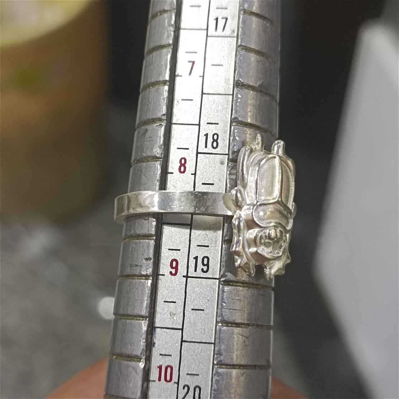 Handmade 925 sterling silver adjustable scarab beetle ring Egyptian Size ONE SIZE - 6 Thumbnail