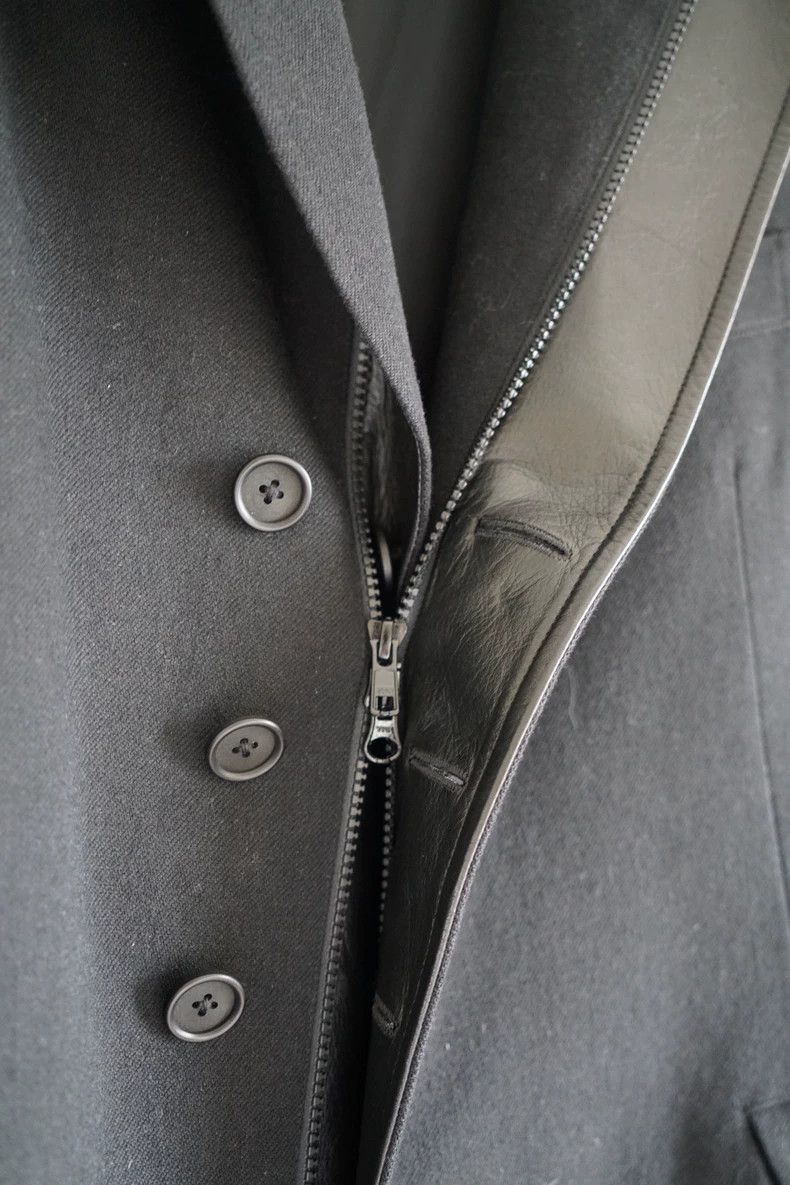 Yohji Yamamoto Yohji Yamamoto 13aw asymmetrical zipper leather suit-2505 Size US L / EU 52-54 / 3 - 3 Thumbnail