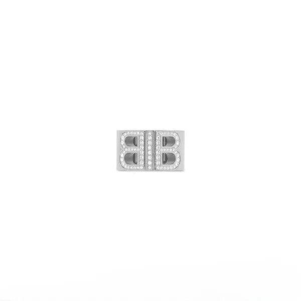 Balenciaga o1loc1c1025 Size: 52 / BB 2.0 Ring in Silver Size ONE SIZE - 2 Thumbnail