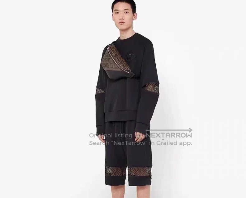 Fendi Fendi Black Net Hoodie Size L / US 10 / IT 46 - 7 Thumbnail