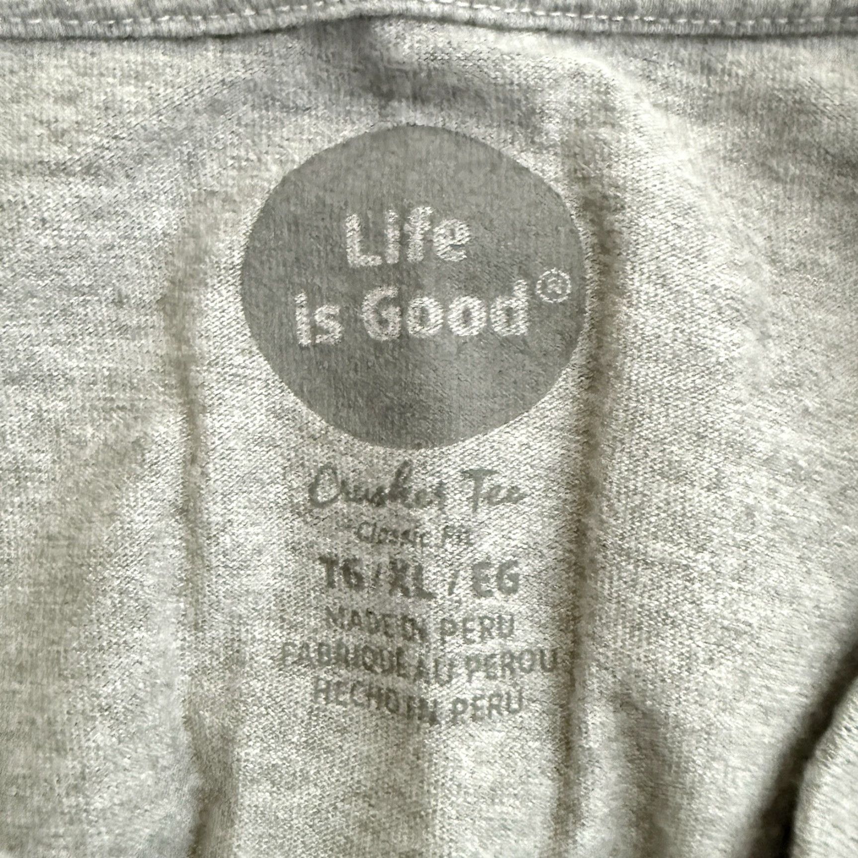 Life is Good Life is Good Shirt Adult XL Gray Graphic Long Sleeve Mens Size US XL / EU 56 / 4 - 4 Thumbnail