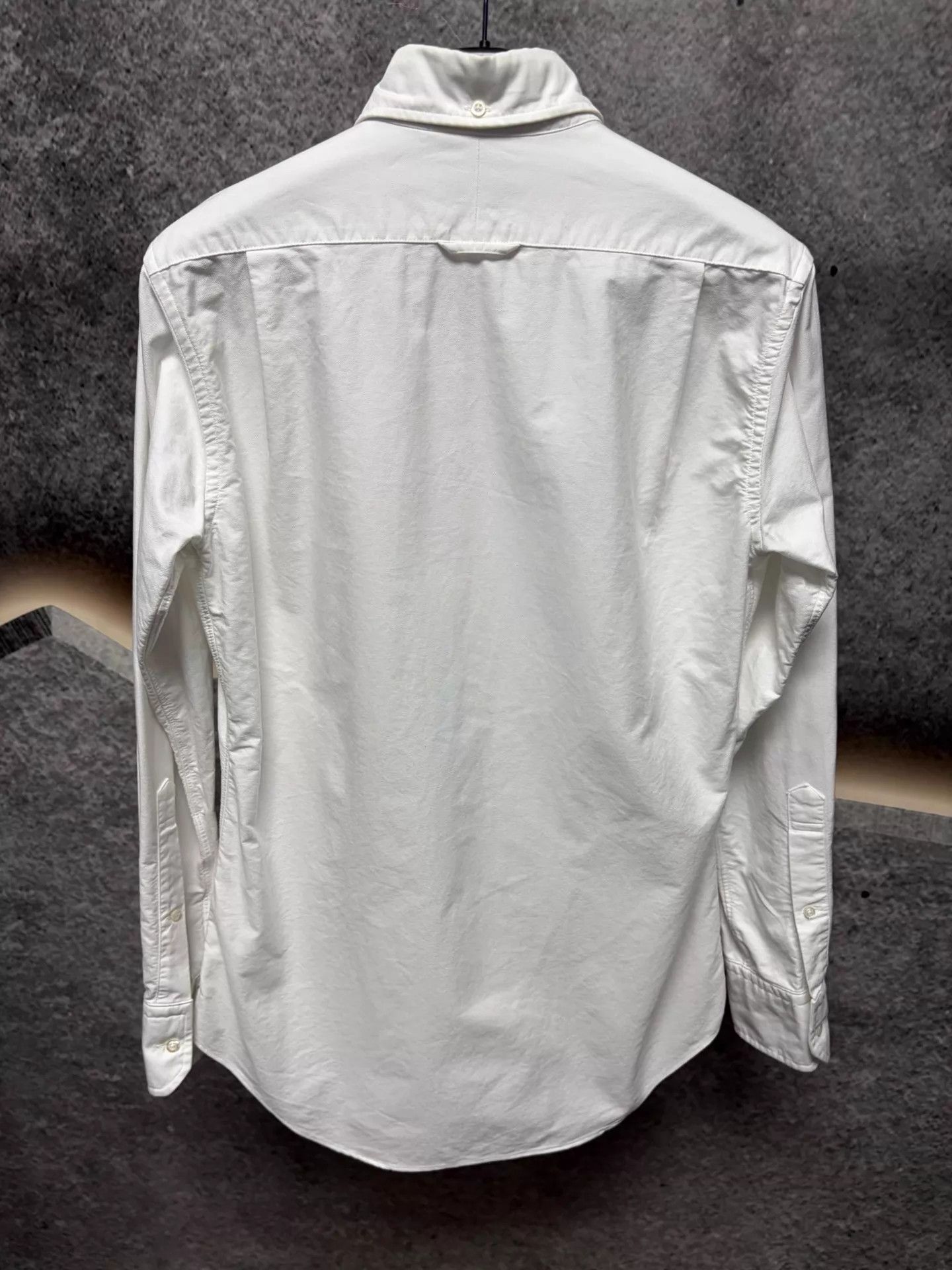 Thom Browne Thom Browne White Long-Sleeve Shirt Size 2 Size US M / EU 48-50 / 2 - 2 Thumbnail