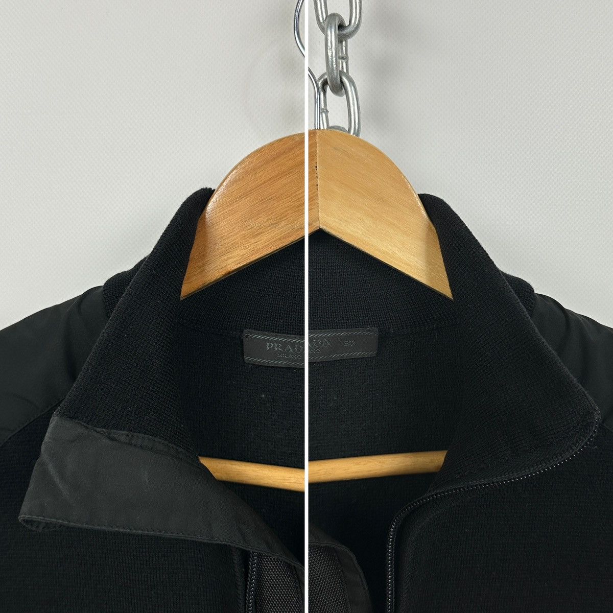 Prada Prada Red Tab Wool/Nylon Technical Knit Full Zip Jacket Size US M / EU 48-50 / 2 - 19 Thumbnail