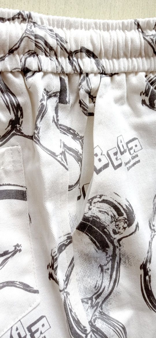Vintage Punk Rock Abstract Bear Print Drawstring Wide Leg Pants Size US 31 - 4 Thumbnail