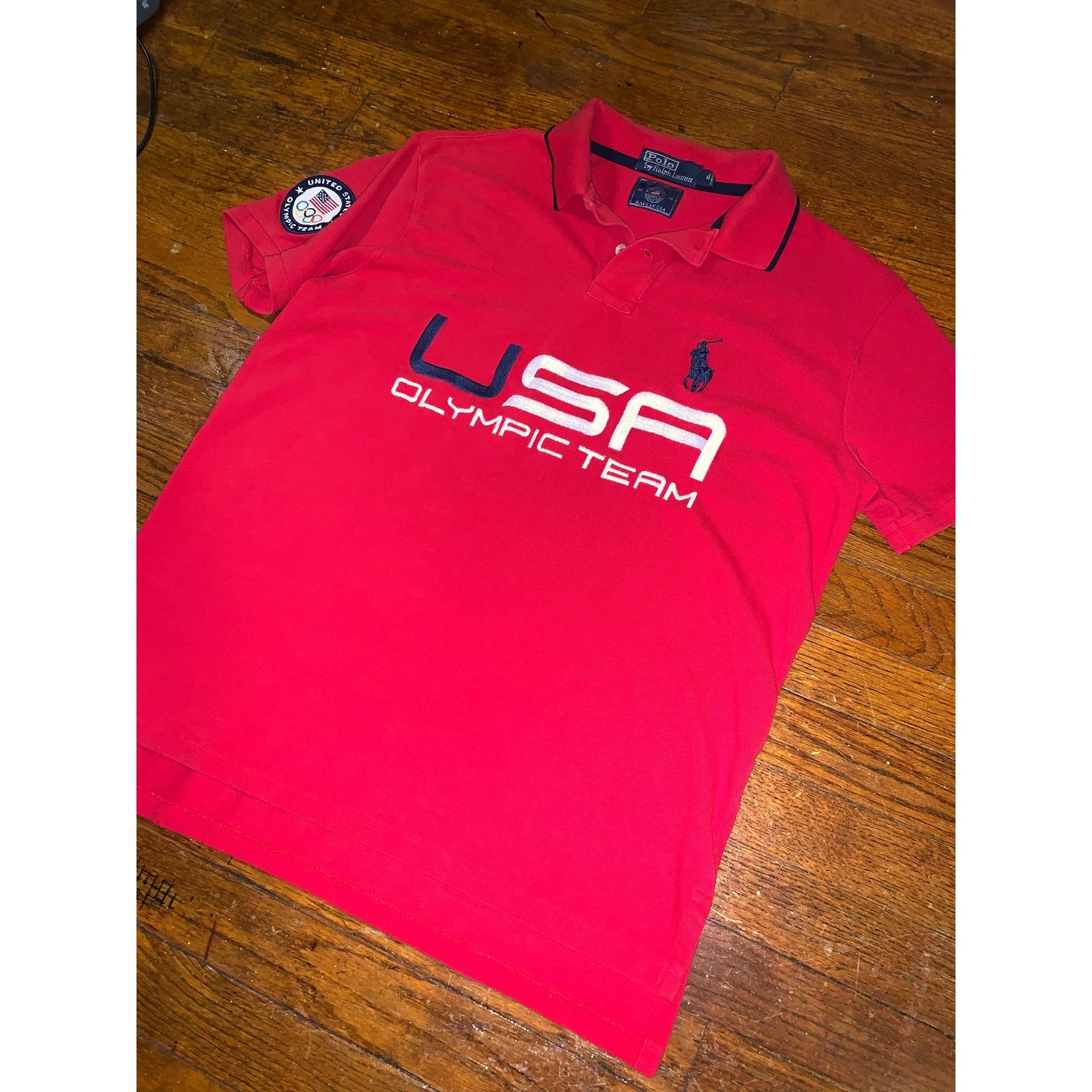 Polo Ralph Lauren × USA Olympics Polo Ralph Lauren USA Olympic Big Pony Polo Shirt Red Medium Size US M / EU 48-50 / 2 - 7 Thumbnail