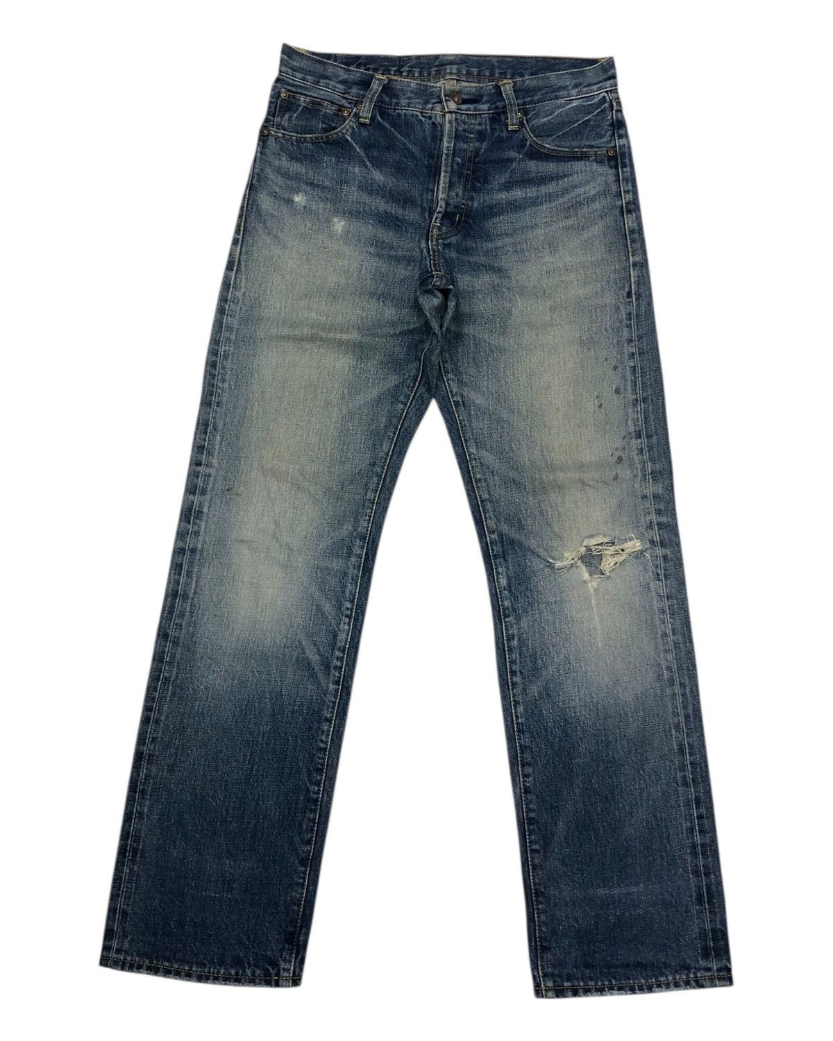 Sugar Cane Vintage Journal Standard Selvedge Jeans Distressed Denim Size US 30 / EU 46 - 7 Thumbnail