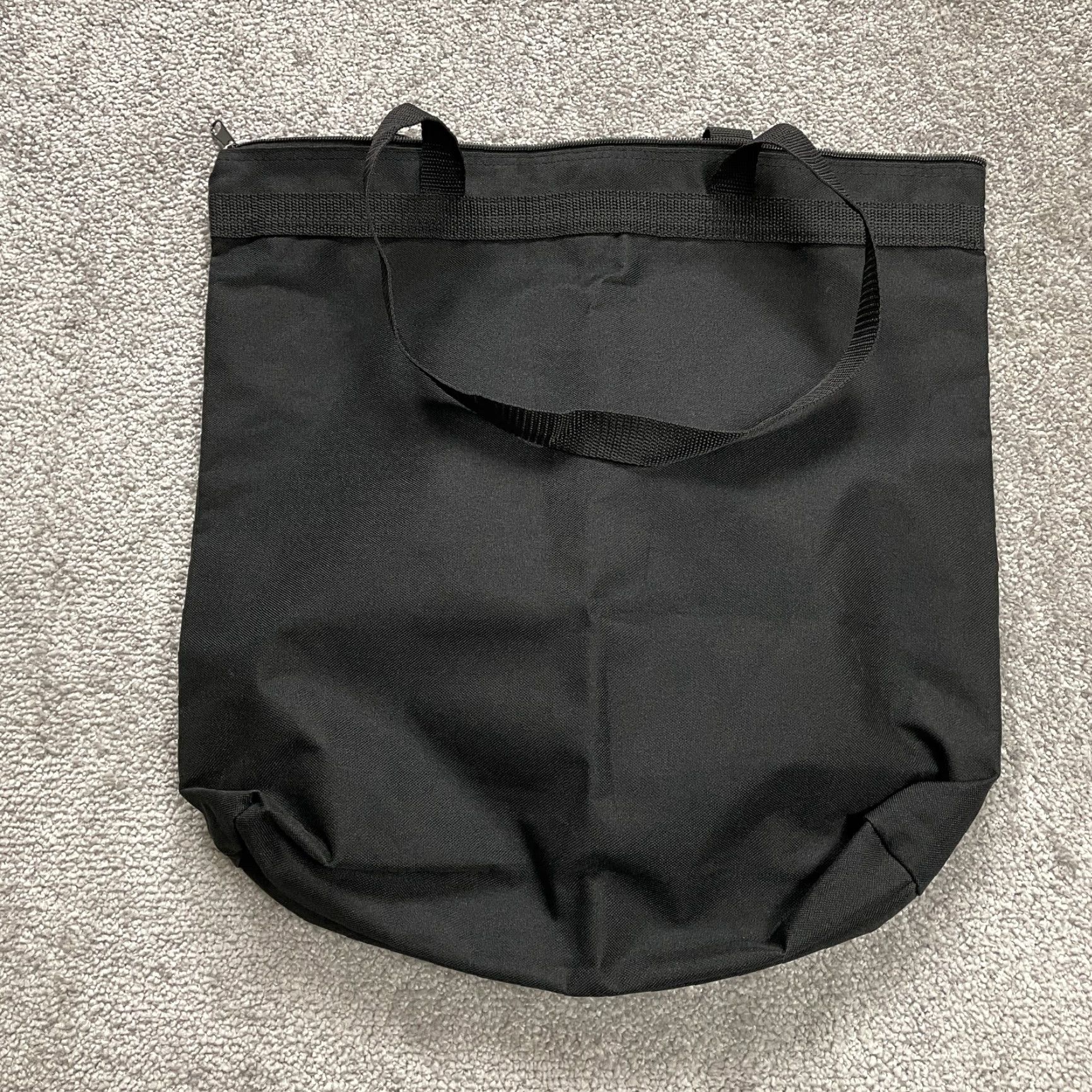 Vintage La Jolla Tote Bag Womens Canvas Black Full Zip Graphic Casual Classic Shopping Size ONE SIZE - 2 Thumbnail