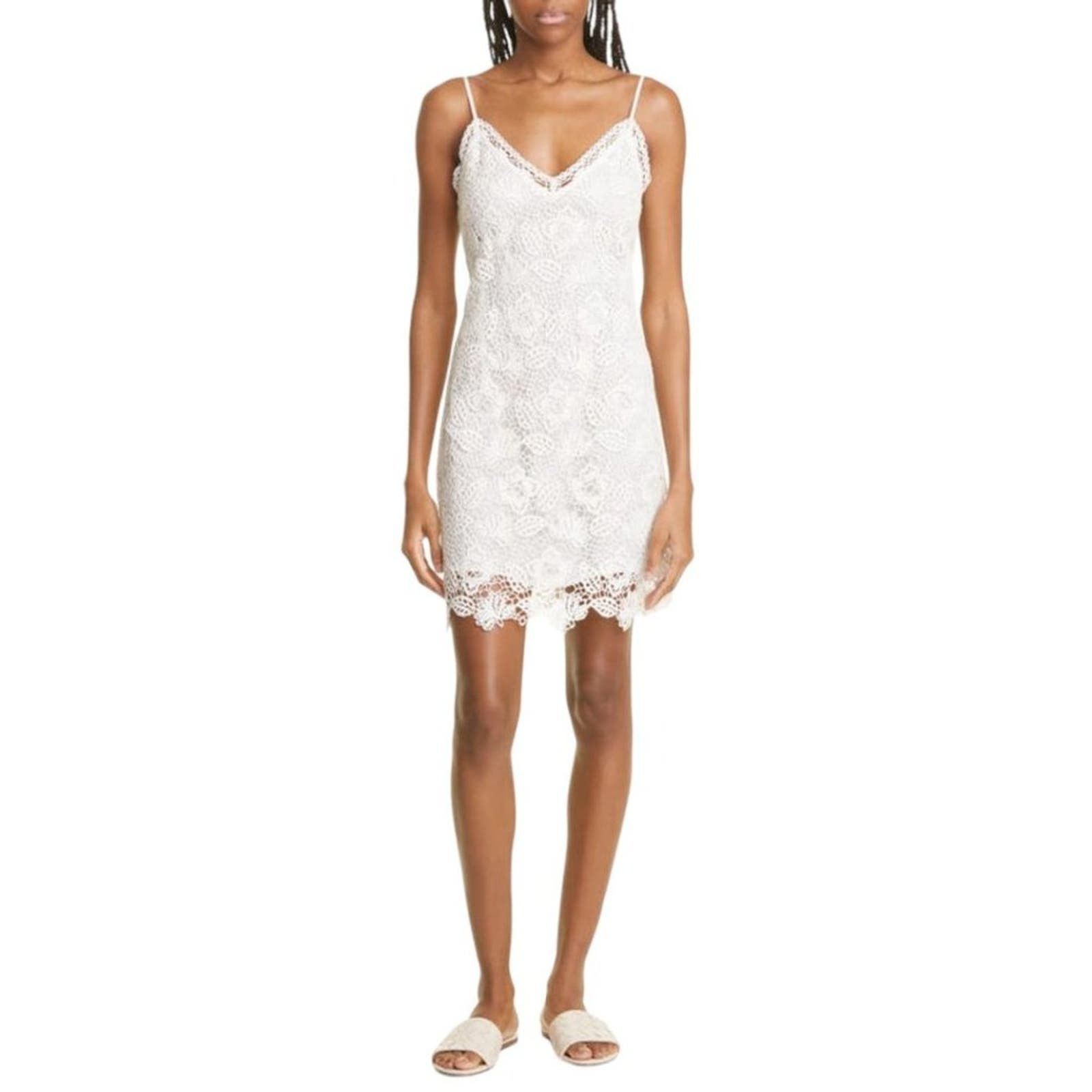 image of Rag Bone Rag & Bone Aleah Crochet Mini Dress White Size 4 NWOT $475 Msp, Women's