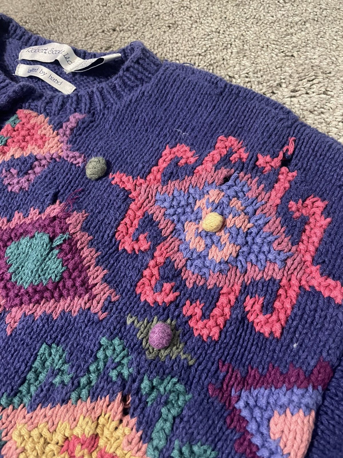 Other × Vintage Vintage 90s Robert Scott Floral Sweater Cardigan Size Medium Size M / US 6-8 / IT 42-44 - 5 Thumbnail