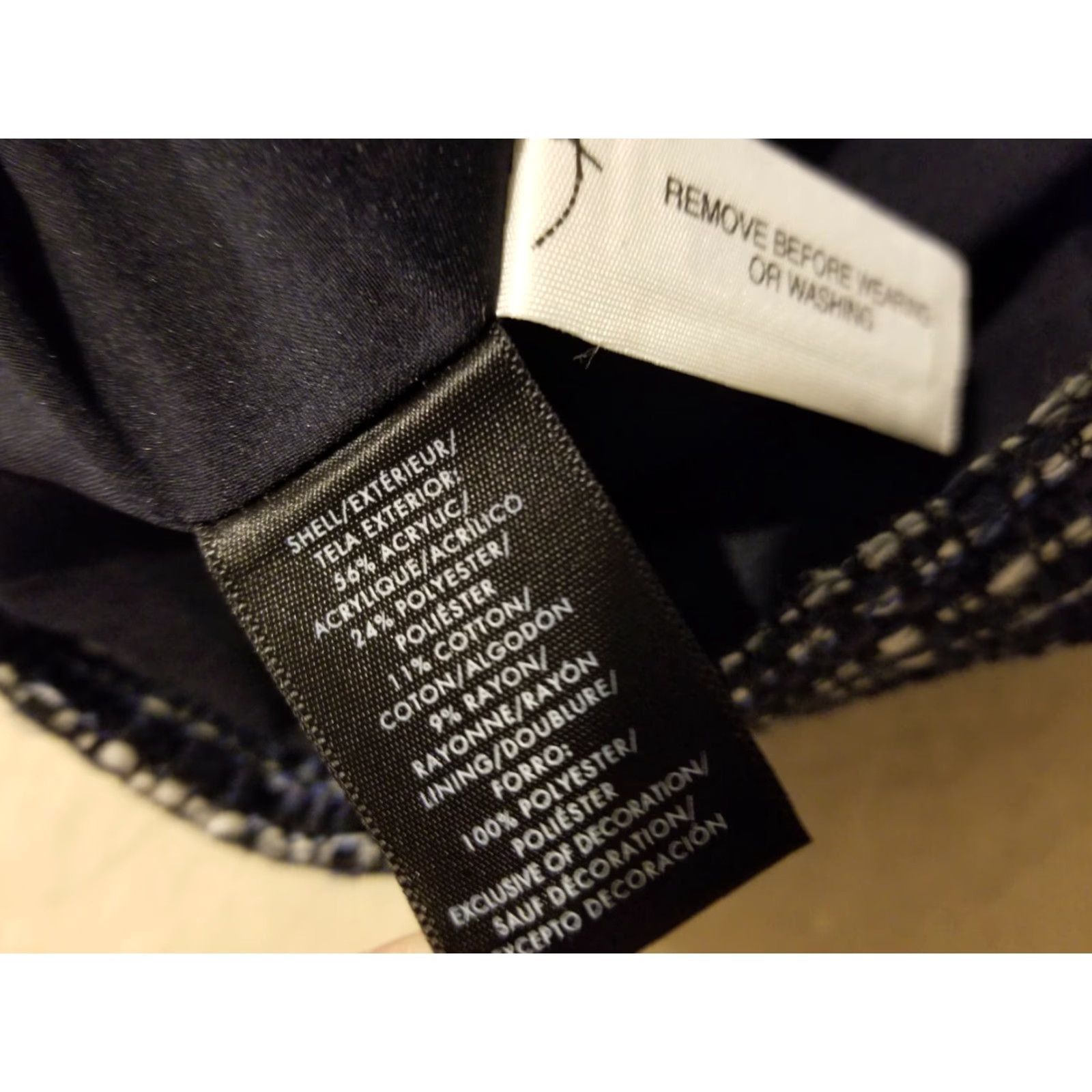 Ann Taylor Womens Ann Taylor Jacket 10 Navy Blue Size L / US 10 / IT 46 - 5 Thumbnail