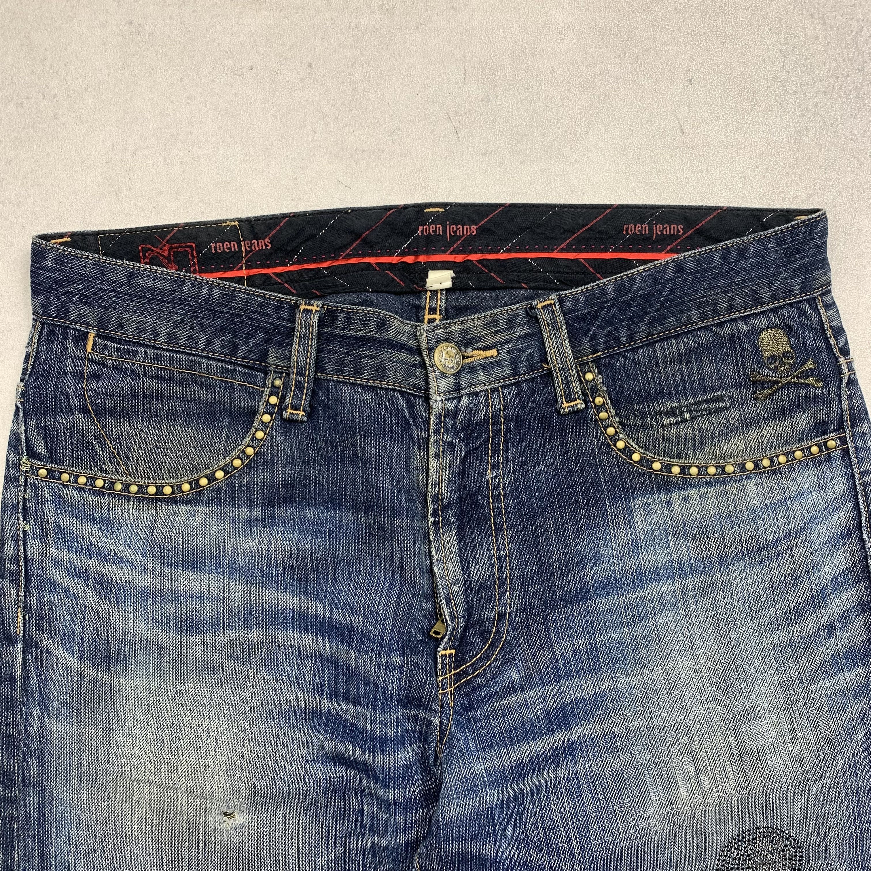Roen Roen x Bobson Skull Studded Jeans Denim Size US 32 / EU 48 - 6 Thumbnail