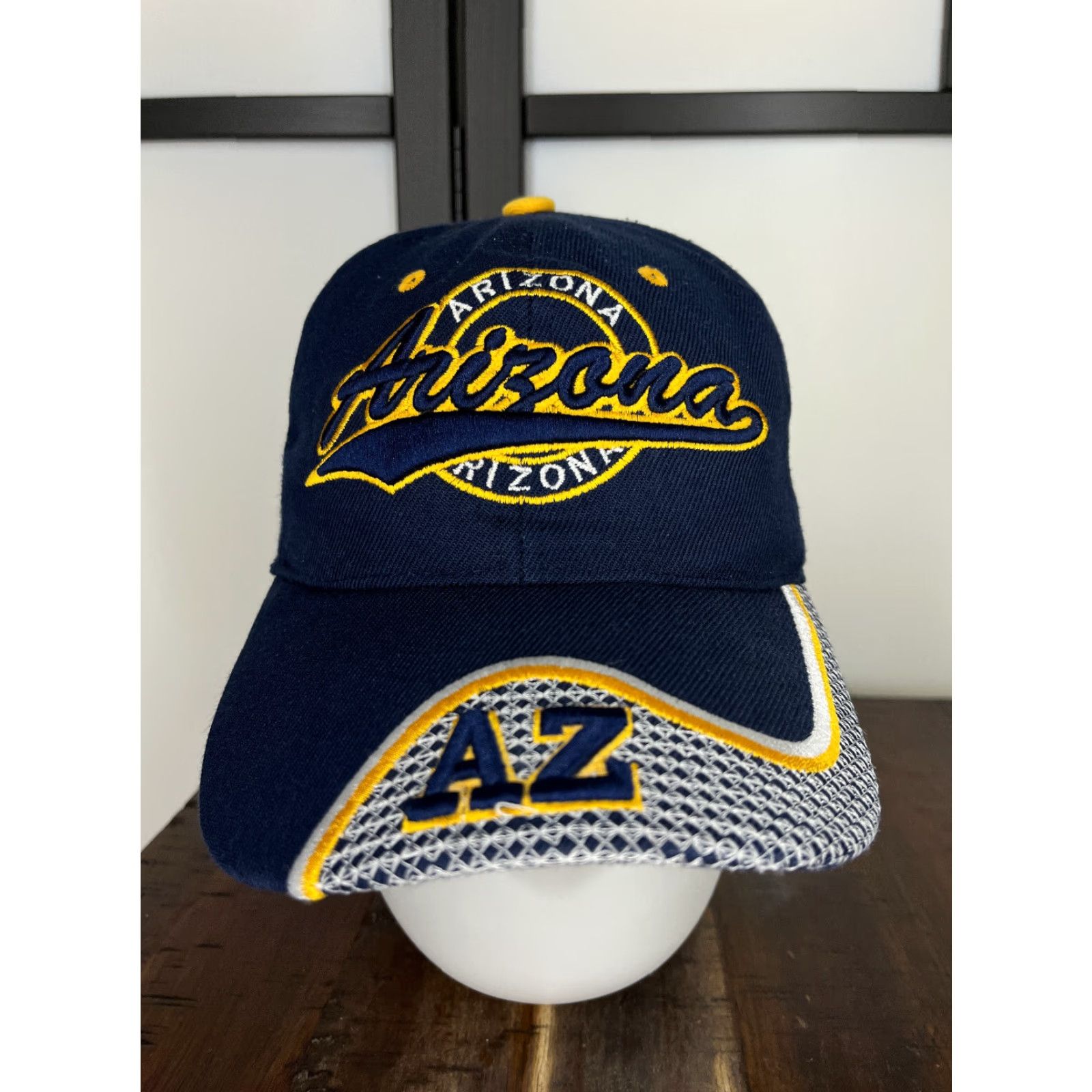 Vintage Banana Expression Arizona Hat Cap Strap Back Adult Blue Adjustable 100% Acrylic Embroidered Baseball Cap Boys Mens Womens Size ONE SIZE - 2 Thumbnail