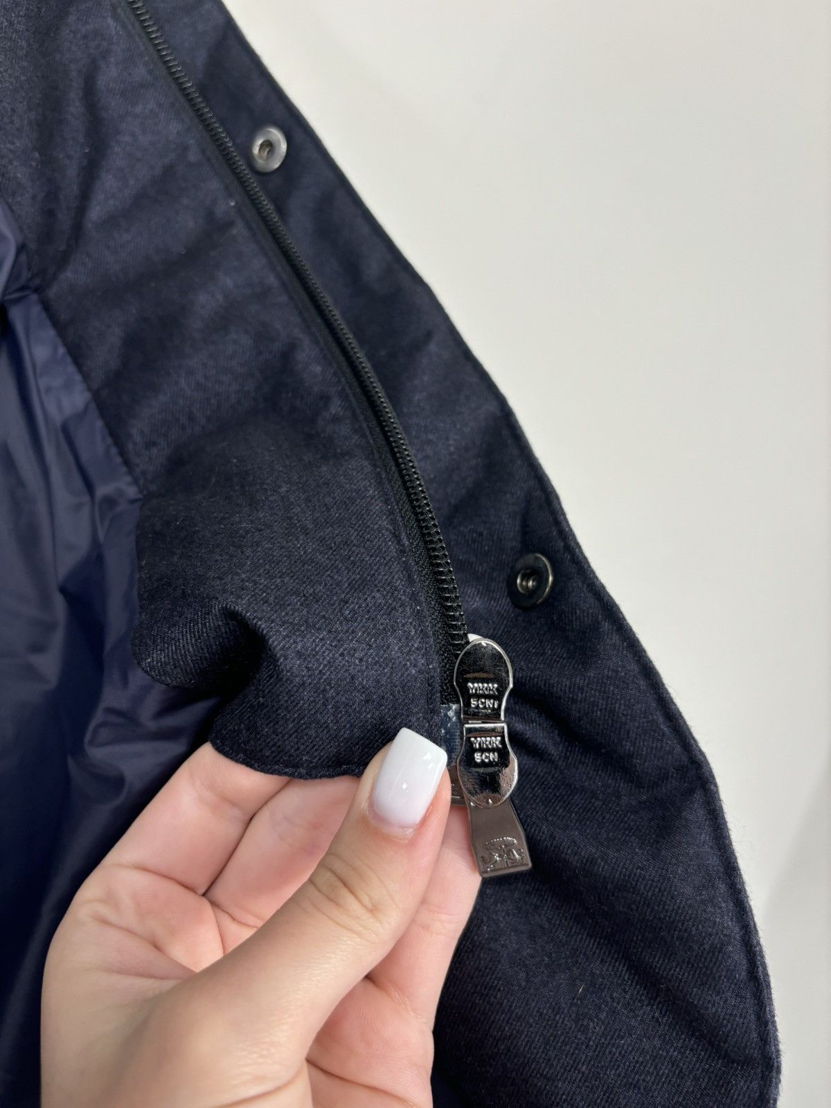 Corneliani Corneliani ID Men’s Navy Dual Closure Zip Snap Padded Jacket Size US M / EU 48-50 / 2 - 13 Thumbnail