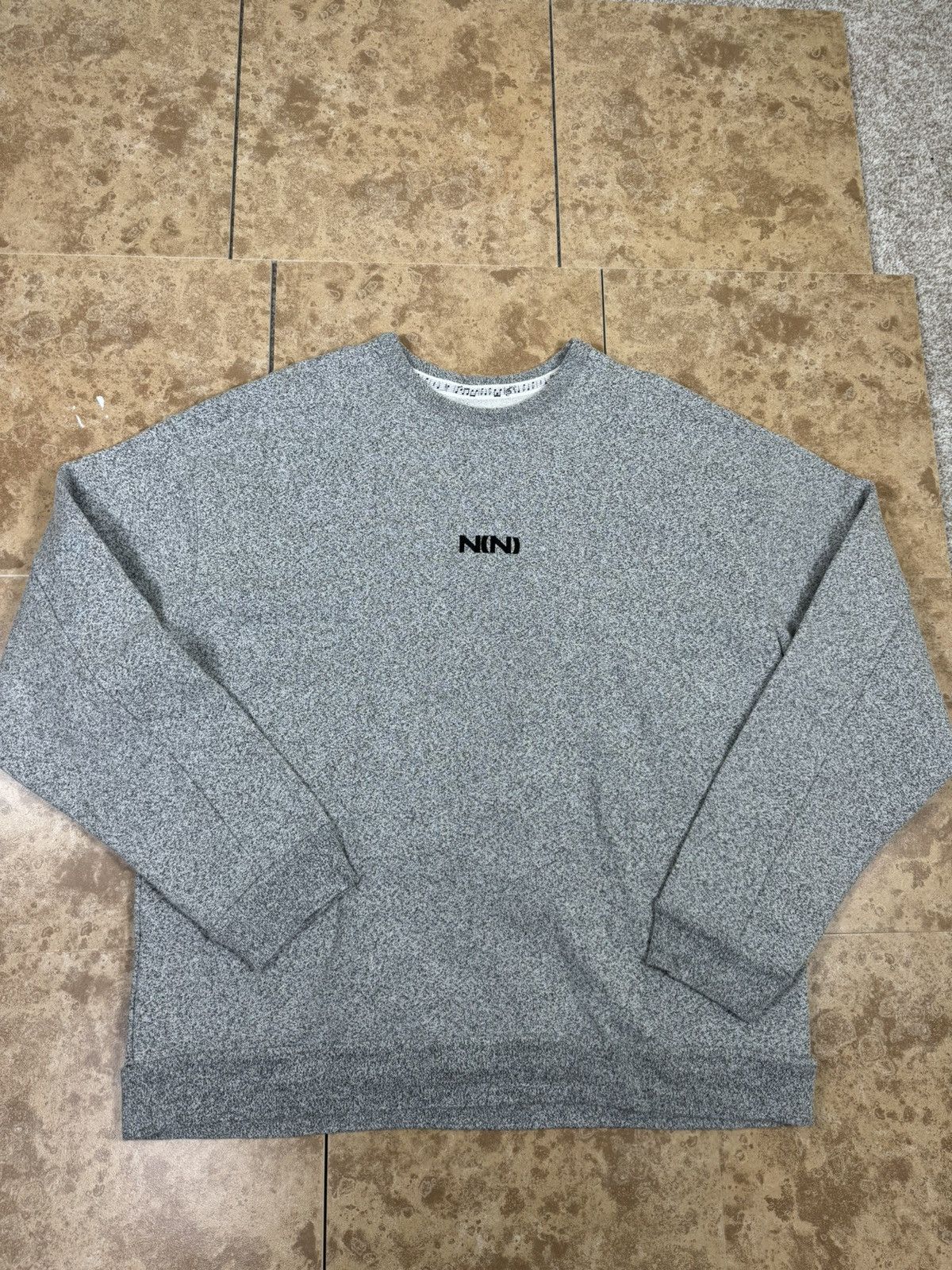 image of Number N Ine Number Nine Embroidered Crewneck in Grey, Men's (Size Large)