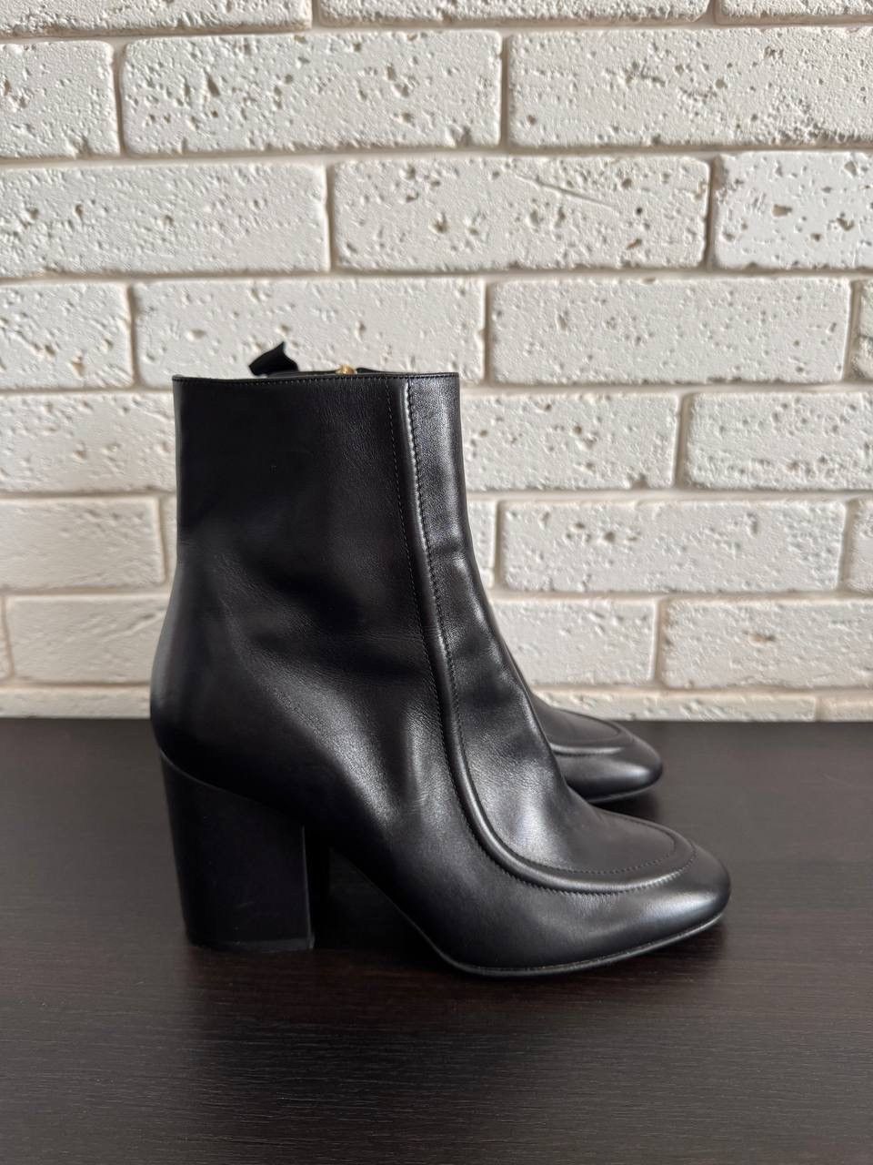 Jil Sander JIL SANDER leather black boots heels Size US 7 / IT 37 - 2 Thumbnail