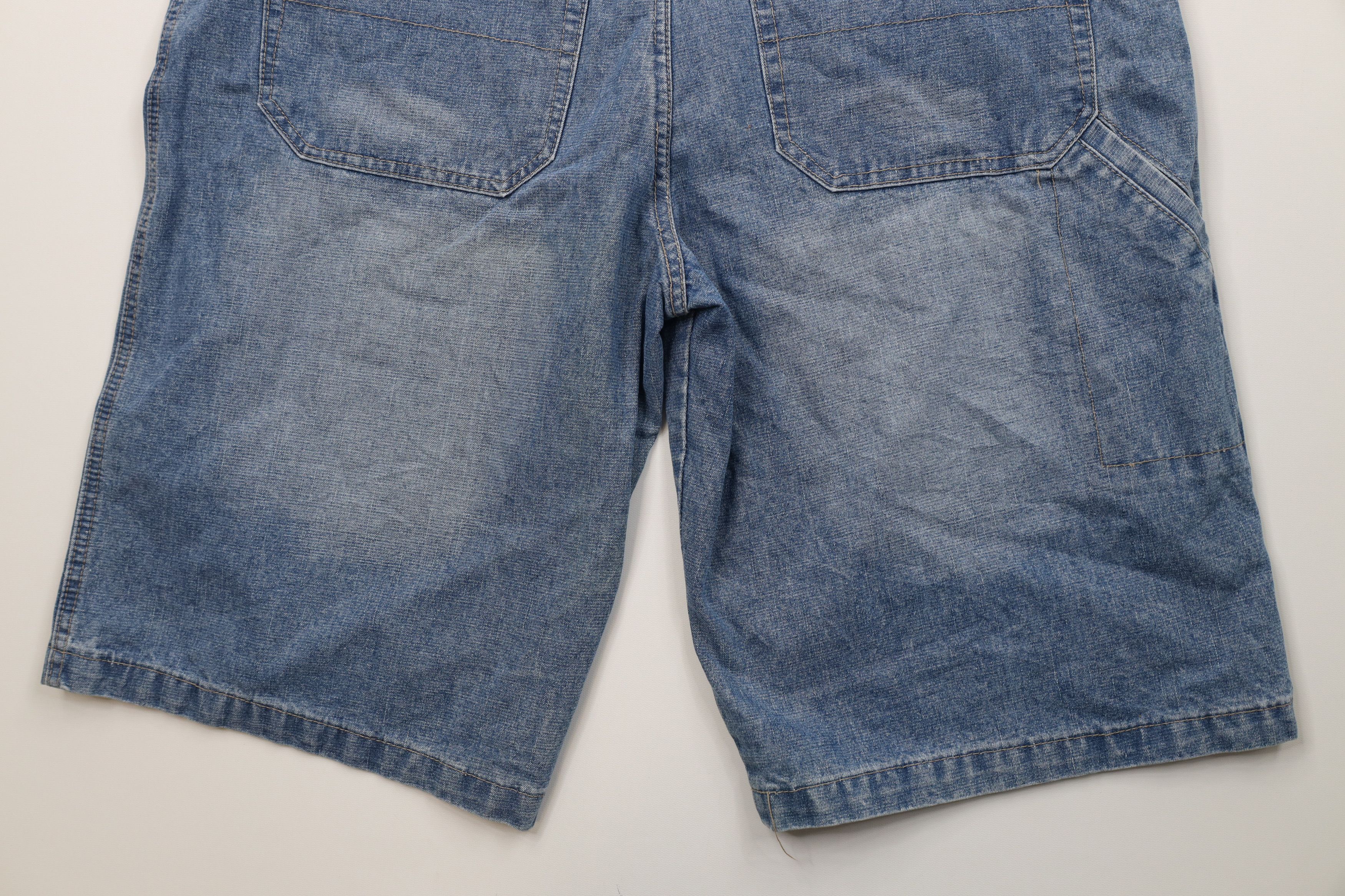 Vintage 90s Y2K Streetwear Fit Denim Jean Shorts Blue Cotton