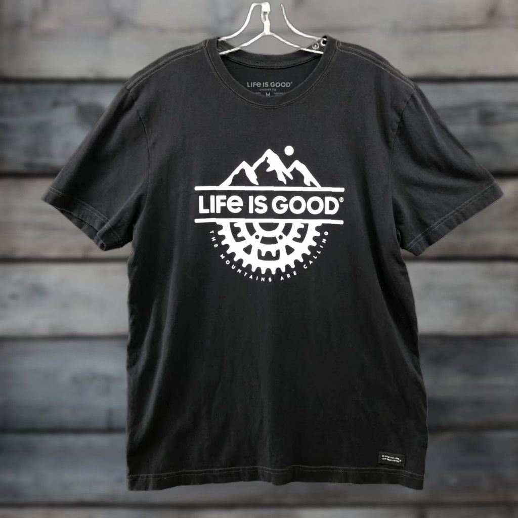 Life is Good Life Is Good Crusher Tee Mens M Mountains Are Calling Graphic Outdoor Hiking Shirt Mens M Gray Size US M / EU 48-50 / 2 - 1 Thumbnail