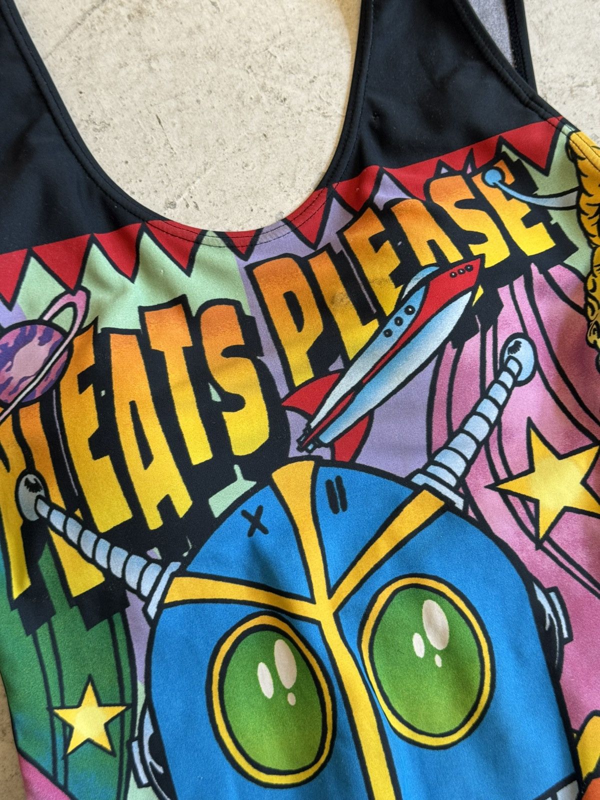 Pleats Please Issey Miyake SS1999 ROBOT COMIC SWIMSUIT Size M / US 6-8 / IT 42-44 - 4 Thumbnail