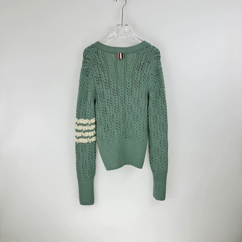 Thom Browne Thom Browne Size 40Long Sleeve Cardigan in Herb Classic log Size US XXS / EU 40 - 4 Thumbnail