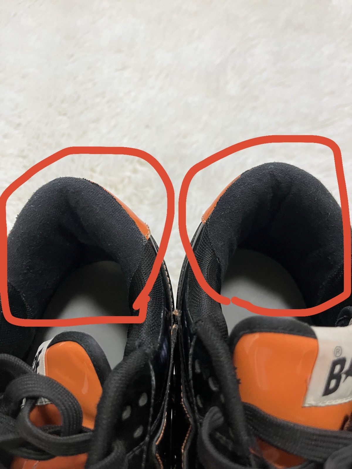 Bape Bape sta shark black orange Size US 10 / EU 43 - 9 Thumbnail