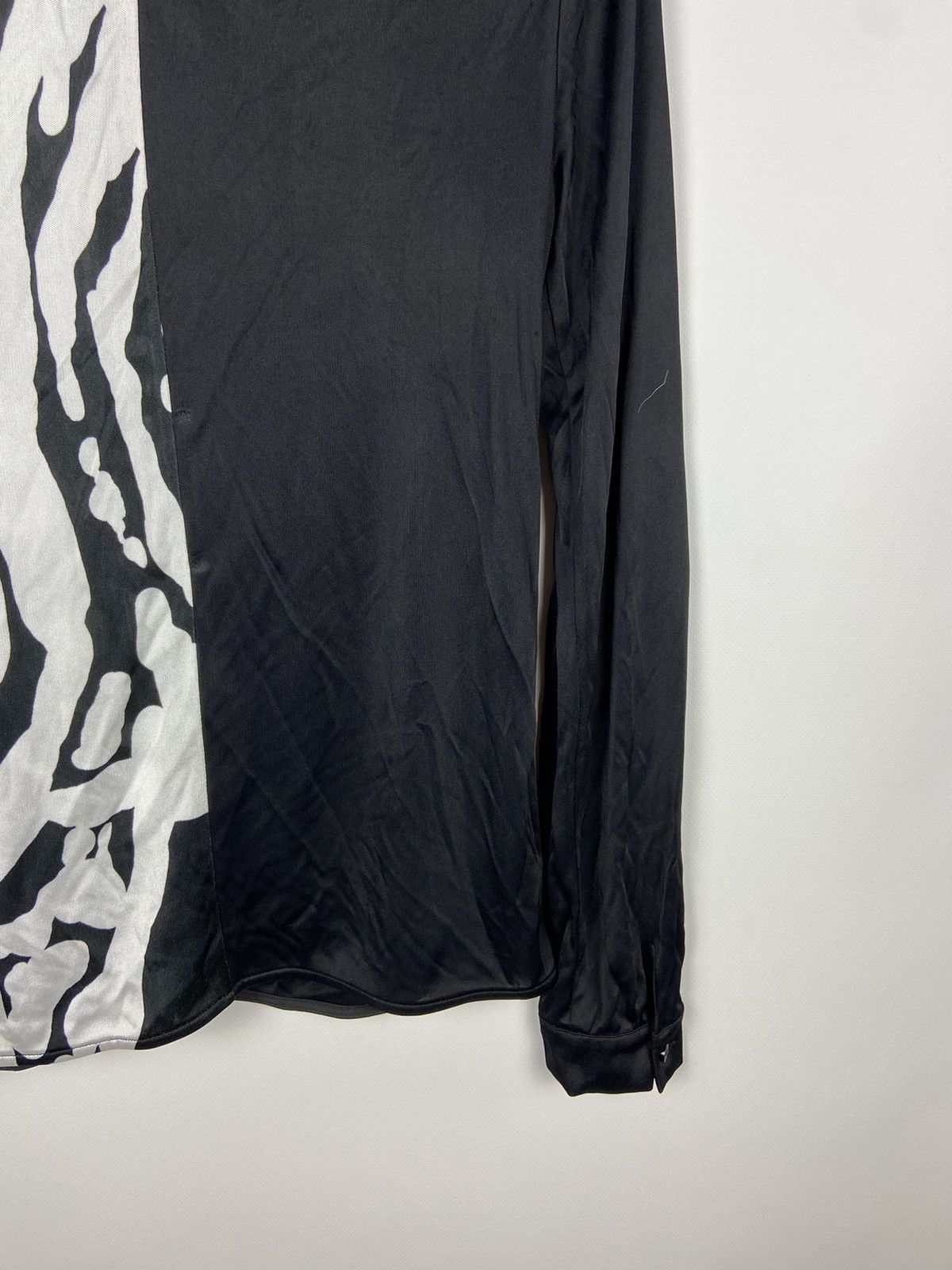 Cavalli Class × Designer Cavalli Class Black Womens Blouse Button Roberto Cavalli Size M / US 6-8 / IT 42-44 - 14 Thumbnail