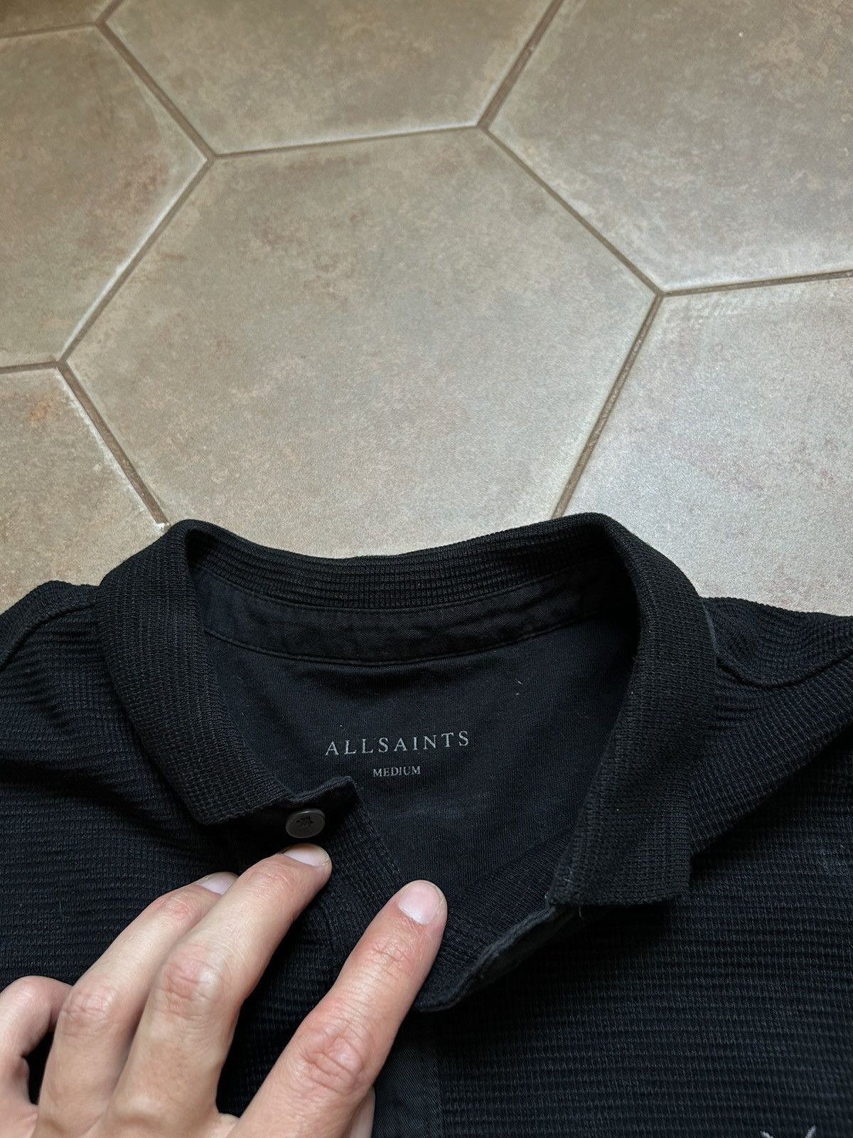 Allsaints ALL SAINTS Long sleeve polo shirt top jumper Size US M / EU 48-50 / 2 - 4 Thumbnail