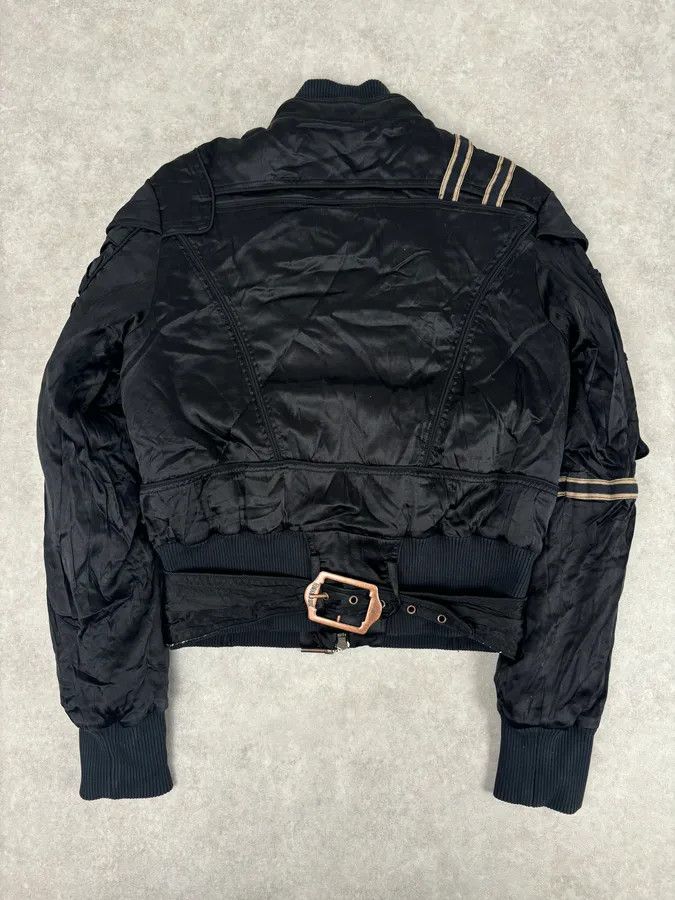 Just Cavalli AW2005 Cavalli Black Silk Multi-Pocket Cargo Gun Bomber Jacket Size S / US 4 / IT 40 - 5 Thumbnail