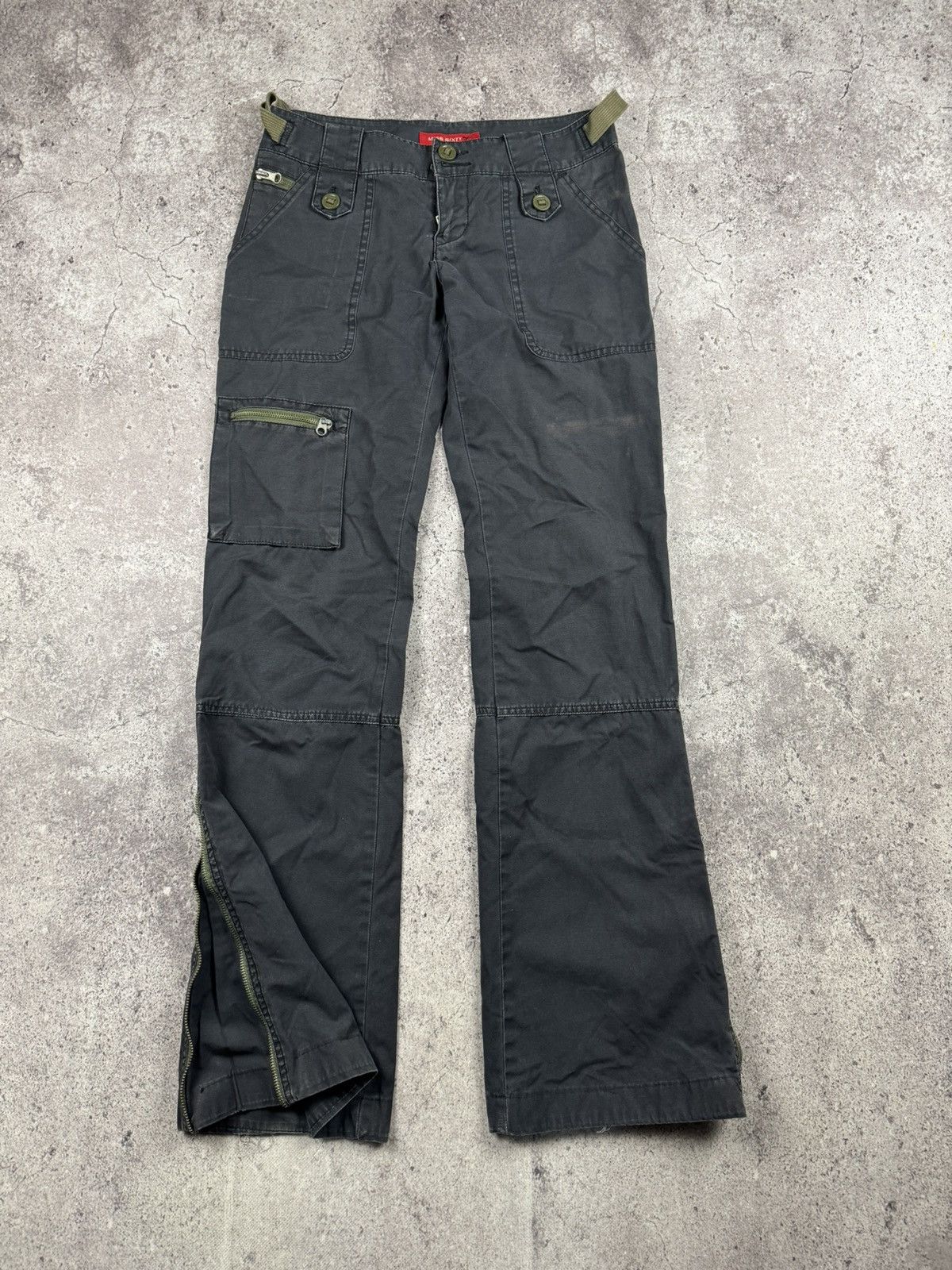 Miss Sixty Miss Sixty Vintage Y2K Flared Cargo Front Pockets Pants fade Size 29" - 1 Thumbnail