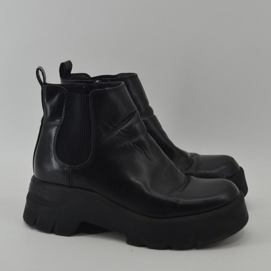 Other Sam & Libby Chunky Boots Whimsygothic Black Faux Leather 9.5 Size US 9.5 / IT 39.5 - 5 Thumbnail
