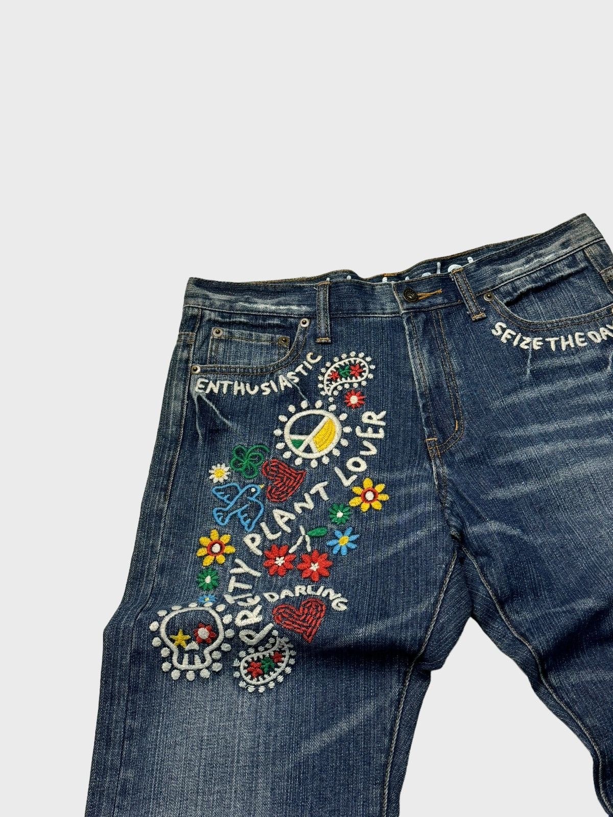 Hysteric Glamour Rough Natural Charm Embroidery Junya Watanabe Style Denim Size US 30 / EU 46 - 4 Thumbnail