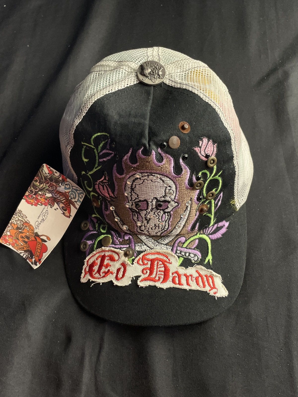 Designer × Ed Hardy × Japanese Brand Don Ed Hardy cap 🧢 Y2K