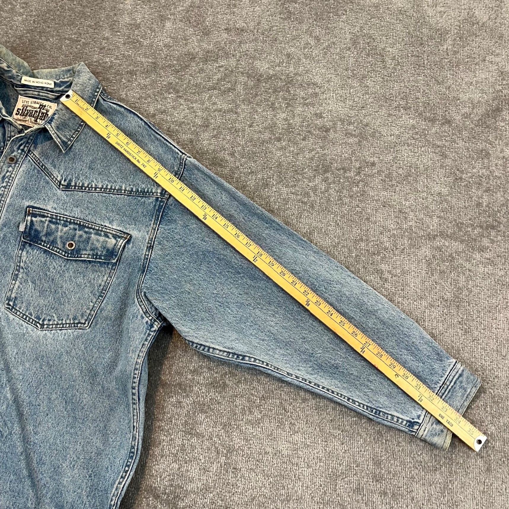 Levi's VINTAGE Levi's Silver Tab Jacket Mens XL Blue Light Wash Denim Trucker Size US XL / EU 56 / 4 - 7 Thumbnail