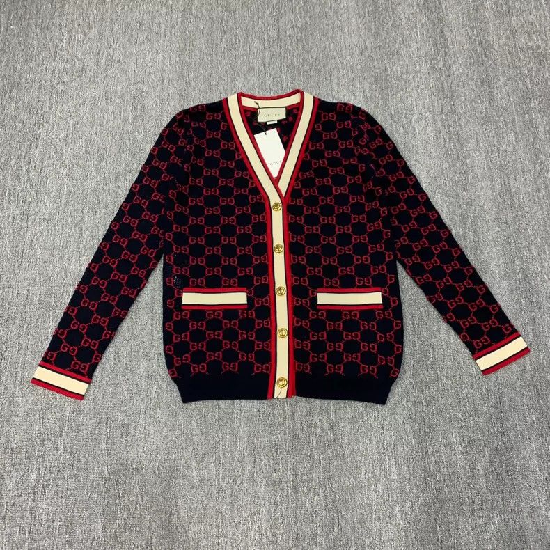 Gucci Gucci Double G old-fashioned full-printed knit cardigan jac Size US XS / EU 42 / 0 - 1 Thumbnail
