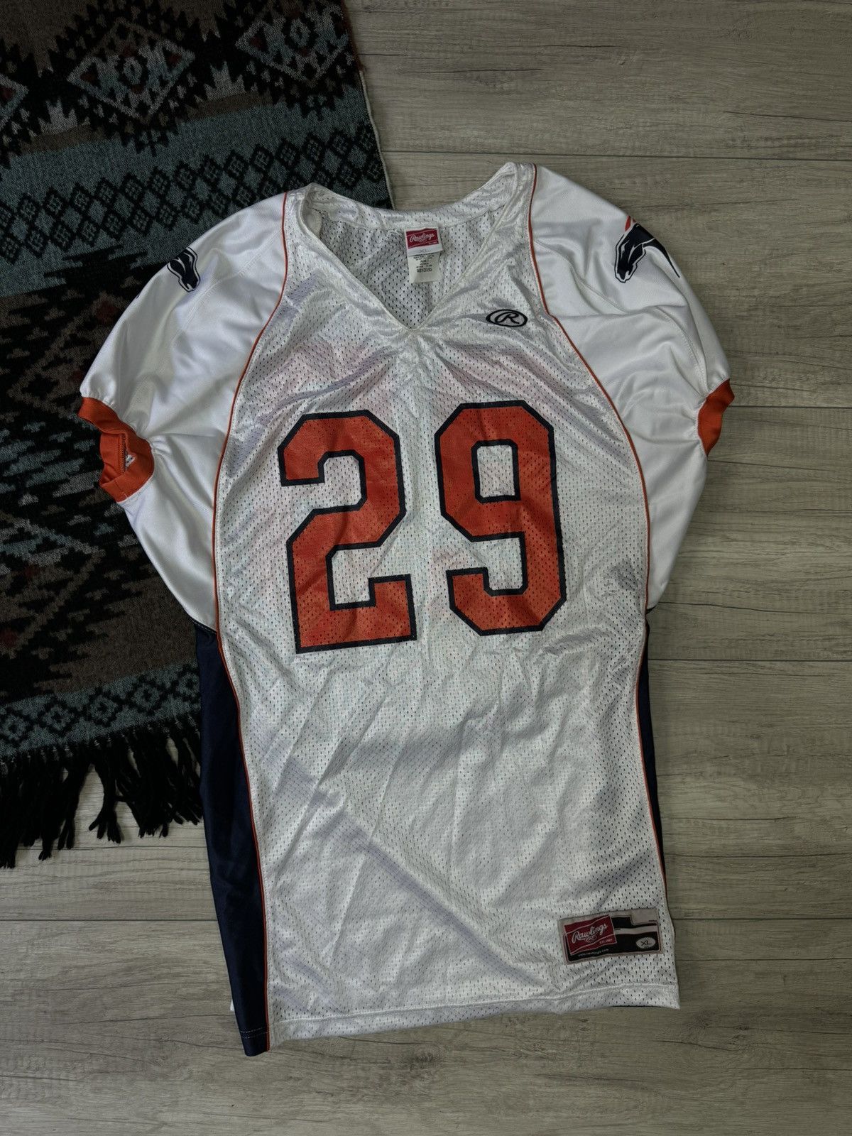 NFL NFL Denver Broncos Rawlings Jersey Vintage Size US XL / EU 56 / 4 - 1 Thumbnail