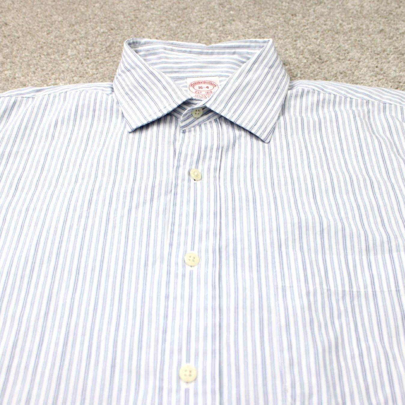Brooks Brothers Brooks Brothers Regent Shirt Men 16, 4 Blue/White 100% Cotton Long Sleeve Button Down Shirt Mens Regular Style Classic Size US L / EU 52-54 / 3 - 5 Thumbnail