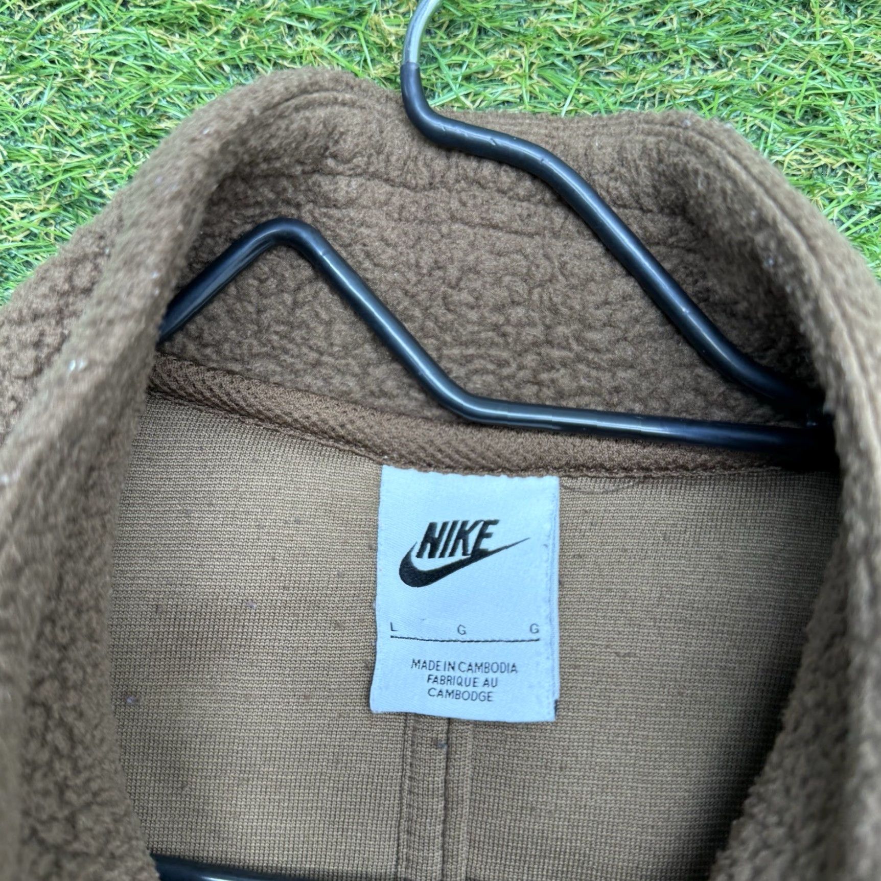 Nike Nike Vest Womens Large Teddy Brown Layering Utility Full Zip Sherpa Casual Size L / US 10 / IT 46 - 4 Thumbnail