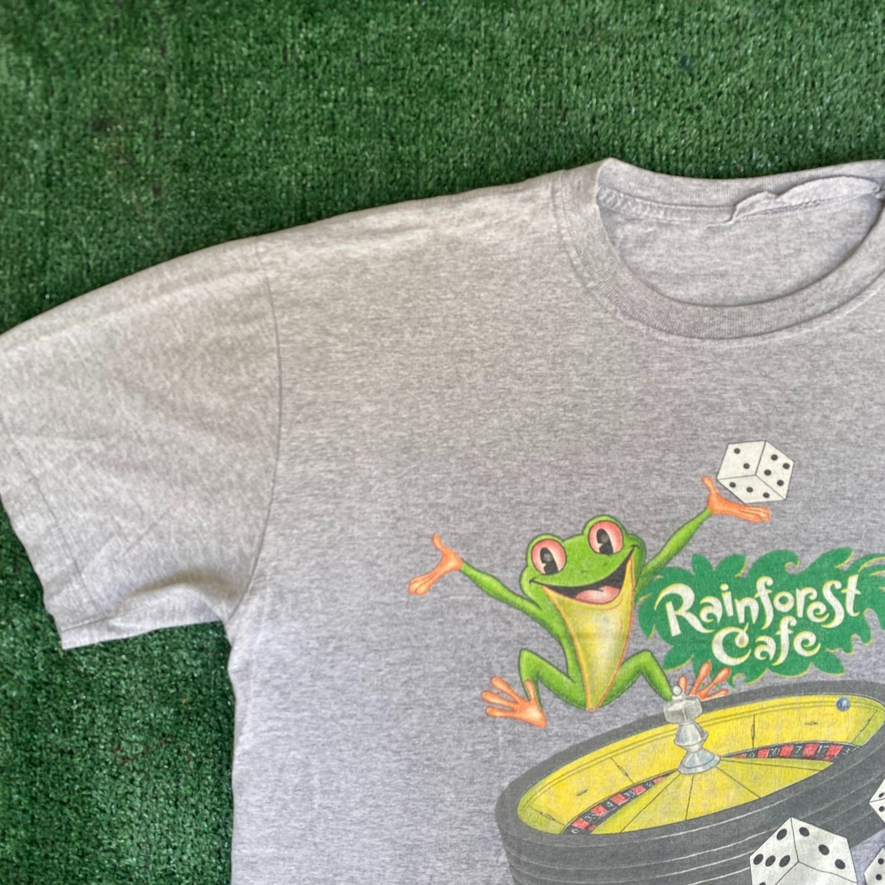 Rainforest Vintage Y2K Rainforest Cafe Shirt Gray Las Vegas Logo Tee Size US XL / EU 56 / 4 - 2 Thumbnail