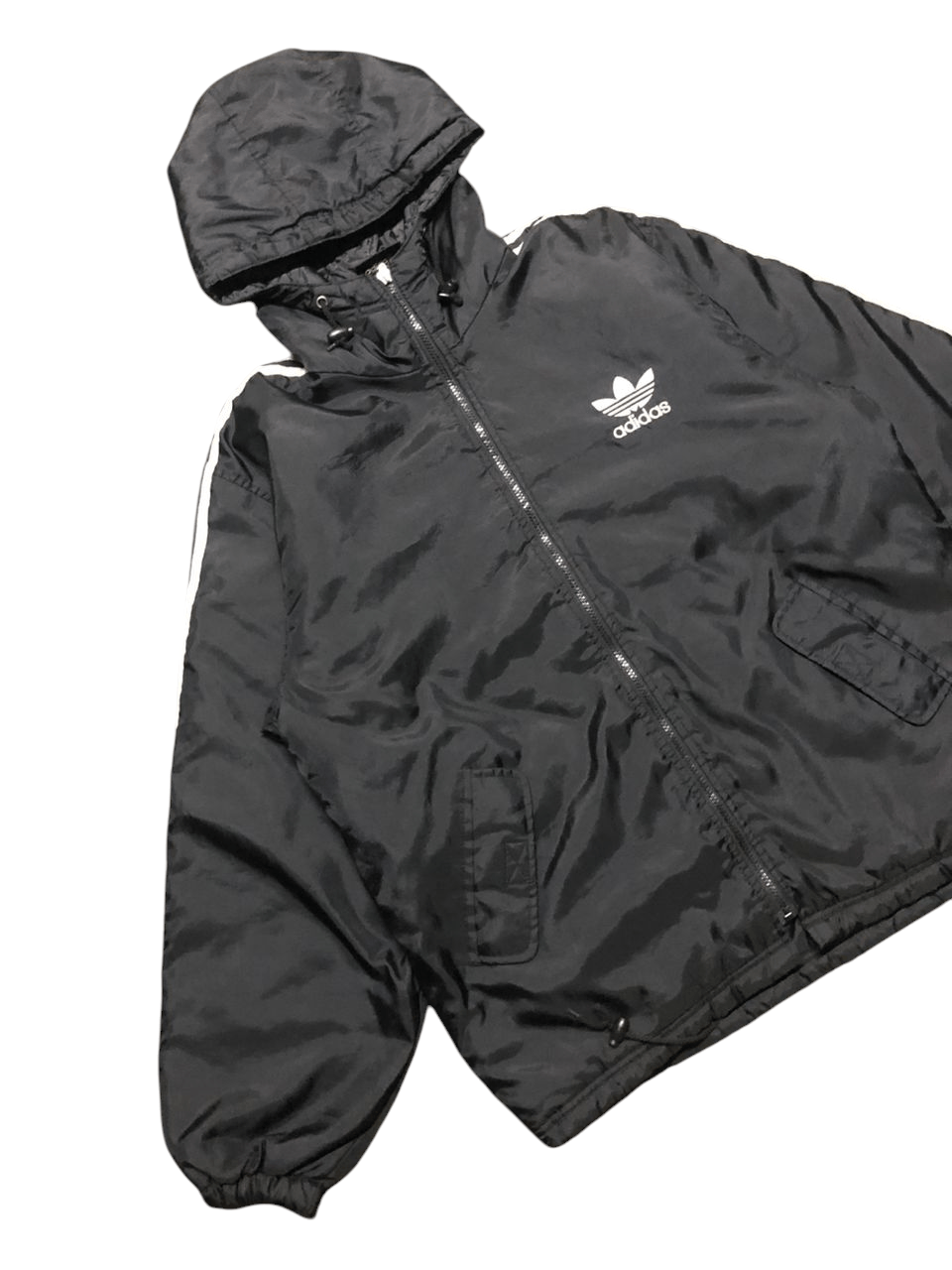 Adidas Vintage Adidas Hoodie Windbreaker Jacket Quilted Lining Size US L / EU 52-54 / 3 - 9 Thumbnail