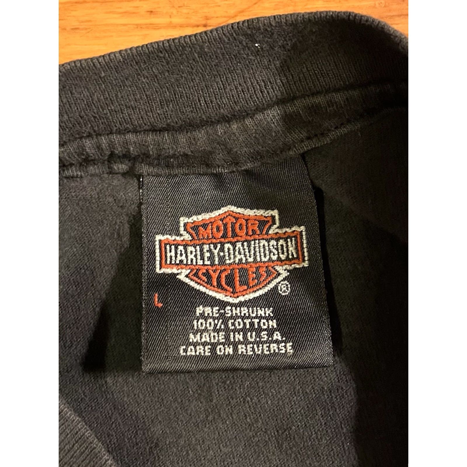 Harley Davidson VINTAGE Harley-Davidson San Jose California Shirt Men’s L Black 90s RK Stratman Size US L / EU 52-54 / 3 - 7 Thumbnail