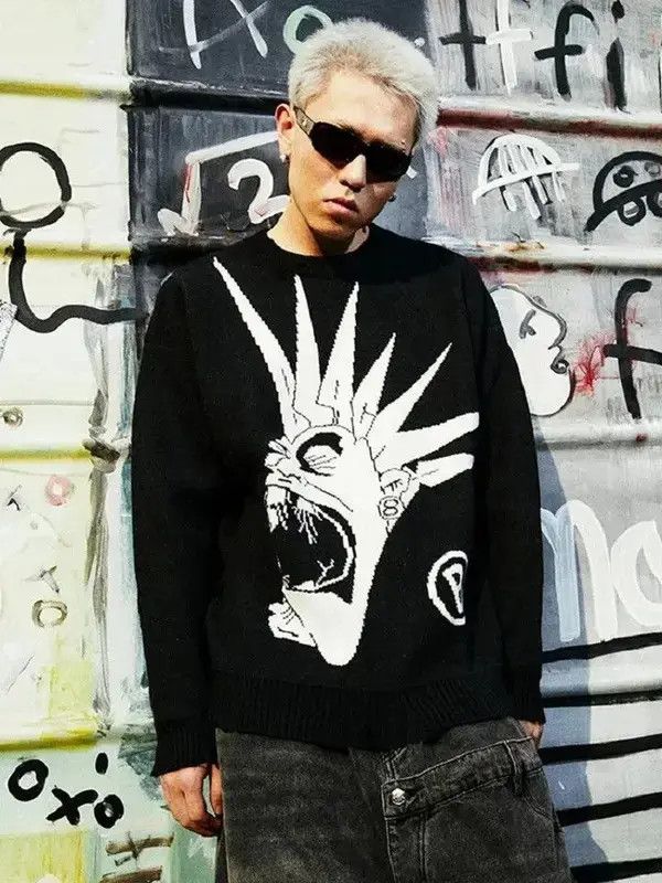 Japanese Brand Sweater Streetwear Oversized Knitwear Size US XL / EU 56 / 4 - 2 Thumbnail