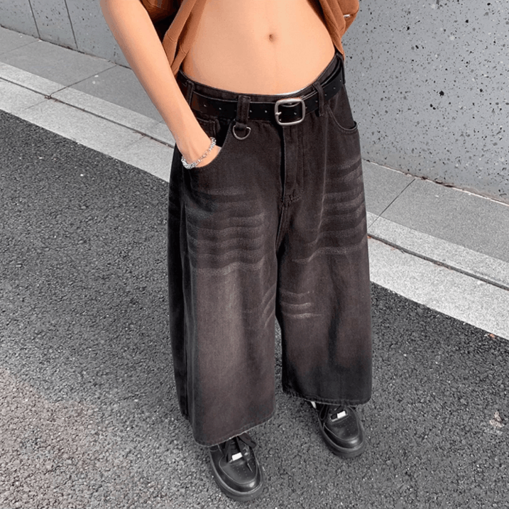 Japanese Brand × Jean Loose straight leg wide leg denim shorts Size US 32 / EU 48 - 2 Thumbnail