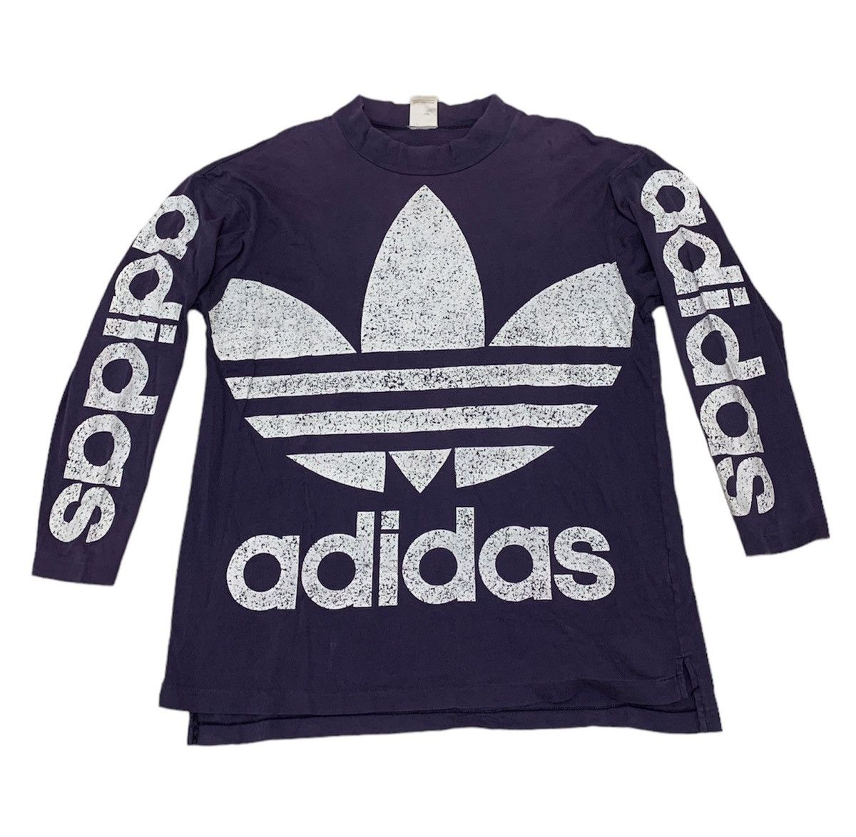90s Adidas Descente Japan big logo long sleeve tee