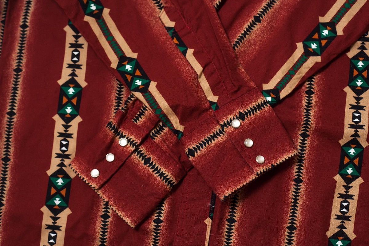Wrangler Wranlger Pearl Snap Vintage Aztec Shirt Size US M / EU 48-50 / 2 - 7 Thumbnail