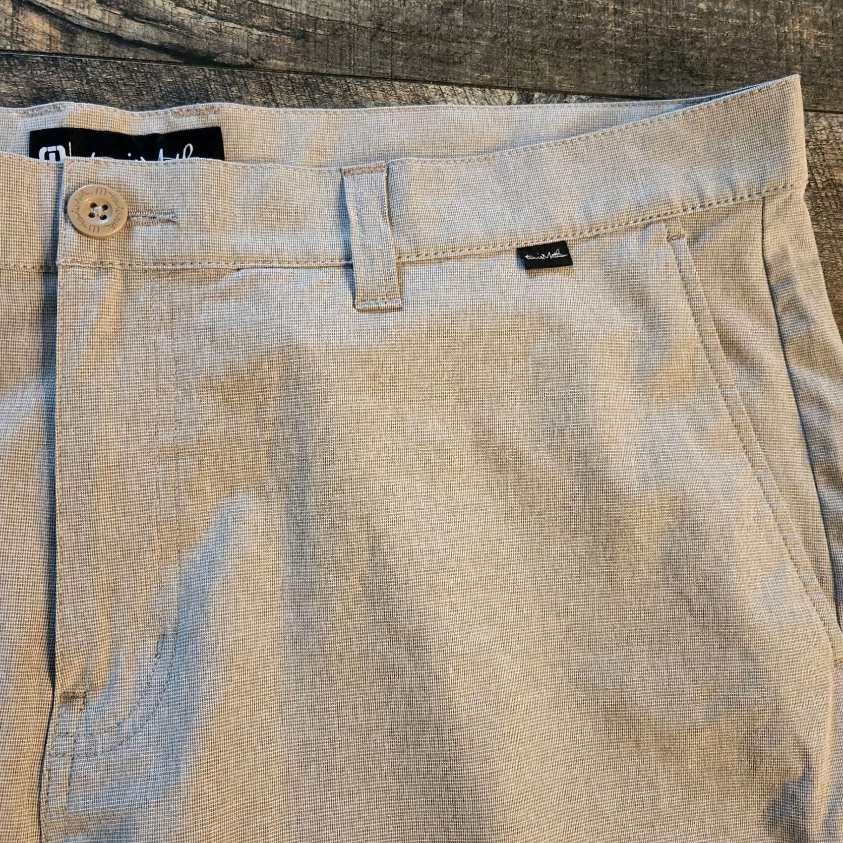TravisMathew Travis Mathew Shorts Mens 40 10” Inseam Tan Golf Athletic Flat Front Chino Mens Regular Beige Polyester Spandex Athletic Modern Clean Folded Size US 40 / EU 56 - 2 Thumbnail